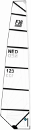F18 EVO Mainsail DS Pentex with battens  - White 